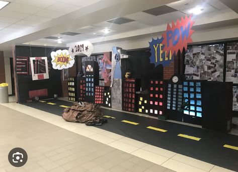 Homecoming Hallways, Spiderman Homecoming, Hallway Ideas, Hallway, Homecoming, Spiderman, Marvel