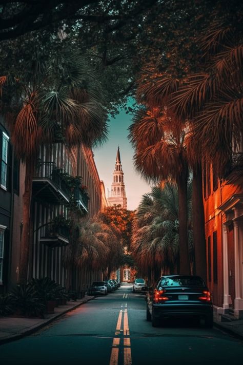 Visit Charleston, South Carolina Charleston Sc Photography, Charleston Sc Wallpaper, Charleston Sc Asthetic, Sunset In Charleston, Charleston South Carolina Rainbow Row, Fort Sumter, South Carolina Travel, Southern Cities, City Market