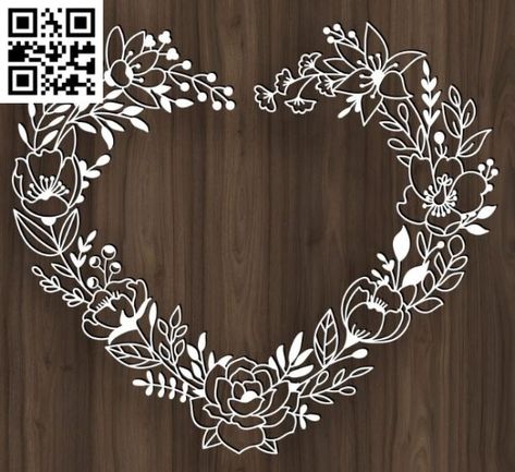 Floral heart frame E0017717 file cdr and dxf free vector download for laser cut – Download Vector Heart Clip Art, Heart Clip, Free Vector Files, Heart Frame, Vector Free Download, Floral Heart, Frame Clipart, Islamic Art, Vector File