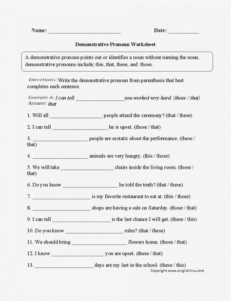 Demonstrative Adjectives, Pronoun Antecedent Agreement, Personal Pronouns Worksheets, Pronouns Worksheet, Pronoun Activities, Adverbs Worksheet, Demonstrative Pronouns, Punctuation Worksheets, Linking Verbs