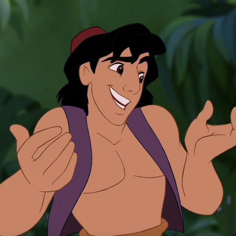 Aladdin Profile Picture, Good Looking Cartoon Characters, Hot Characters From Disney, Every Disney Character, Cute Characters From Movies, Make Disney Characters, Alladin Pfp, Alladin Disney Aesthetic, Fine Disney Characters