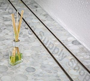 Royal Stainless Steel Tile Insert Linear Shower Channel Drain with Hair trap and Rubber fitting. Shower Drain Installation, Linear Shower Drain, Shower Grab Bar, Hair Trap, Drain Tile, Stainless Steel Tile, Linear Drain, Gold Tile, Contemporary Shower