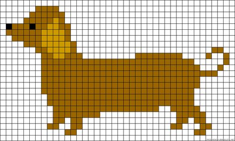 friendship-bracelets.net im agen normal 50351.gif Wiener Dog Alpha Pattern, Weiner Dog Pixel Art, Sausage Dog Pixel Art, Sausage Dog Alpha Pattern, Sausage Dog Scarf Crochet Pattern, Dachshund Alpha Pattern, Weiner Dog Crochet Pattern, Dog Alpha Pattern, Dog Scarf Crochet