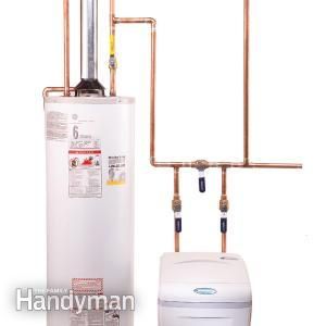 How to Plumb a Water Softener  Branch off cold water lines to outdoor faucets before running the cold water through the water softening system. Water Heater Diy, Plumbing Ideas, Outdoor Faucets, Water Heater Maintenance, Diy Heater, Water Softener System, Water Softeners, Water Heater Installation, Pex Tubing