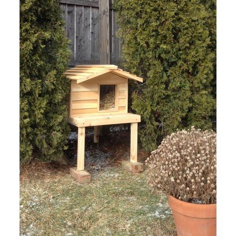 Porch Cat House, Outdoor Cat Shelter Cold Weather, Outdoor Cat House Plans, Wide Porch, Cat House Outdoor, Insulated Cat House, Cat Shelters, Catio Ideas, Outside Cat House