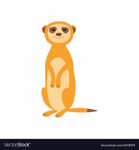 Meerkat Cartoon, Cute Meerkat, Jungle Drawing, Childrens Drawings, Wildlife Safari, Happy Art, Silhouette Art, Cartoon Images, African Animals