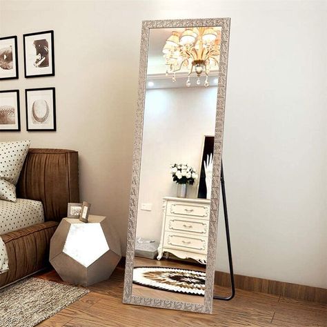 Wardrobe Design Bedroom Sliding, Mosaic Mirror Frame, Mirror For Bedroom, Mirror With Stand, Mirror Floor, Floor Length Mirror, Room Dressing, Full Length Floor Mirror, Mirror Large