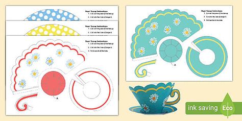 This teacup template can raise any class to high society. It’s a lovely craft that can develop your child’s skills and creativity at any age. This teacher-made resource has been tailored to kids in Foundation all the way through to Year 6. You can use it for an afternoon tea craft at school or at home. You can use this teacup template to develop your child’s fine motor skills. To create the teacup, kids will have to cut out different shapes, fold them and stick them together. This requires Paper Tea Cups Free Printable, Paper Teacup, Diy Paper Tea Cups, Tea Party Paper Cups, Paper Tea Cup Template Free Printable, Paper Teacup Template, Teacup Template, Paper Tea Cups, Paper Cup Crafts