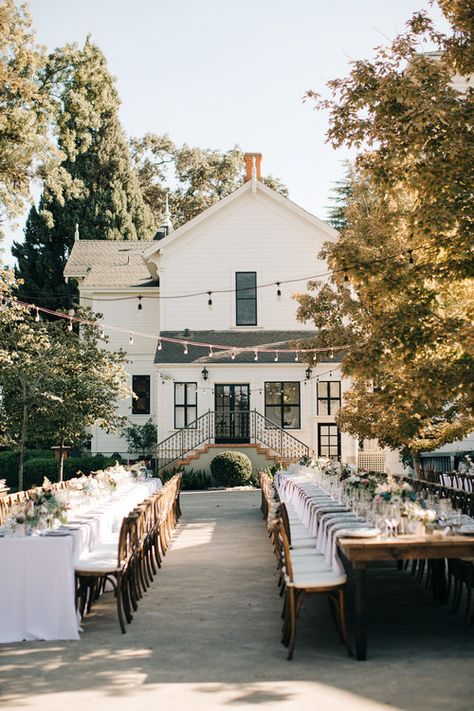 Fall Tablescape Inspiration | Long Table | Wedding inspo Park Winters Wedding, Long Wedding Tables, Malibu Beach Wedding, Norcal Wedding, Ocean View Hotel, Napa Valley Vineyards, Wedding Locations California, Long Table Wedding, Northern California Wedding Venues