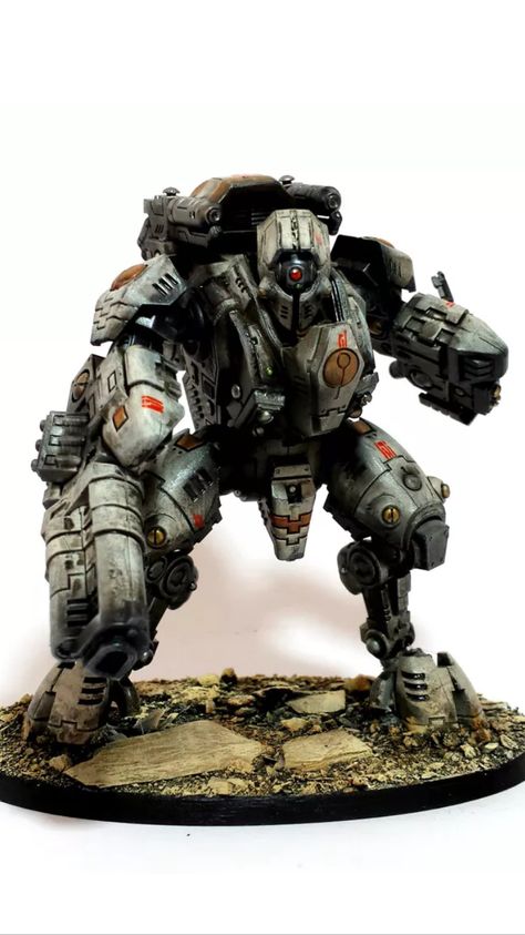 Ghostkeel #Tau                                                                                                                                                                                 Plus Tau Water Caste, Tau Empire 40k, Ghostkeel Tau, Tau Mech, Tau Warhammer 40k, Tau Battlesuit, Warhammer 40k Tau, Warhammer Tau, Tau 40k