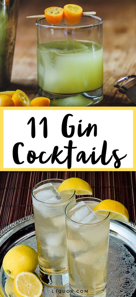 Cocktails For Brunch, Coctails Recipes With Gin, Best Gin Drinks, Refreshing Gin Cocktails, Lemon Gin Drinks, Dry Gin Cocktails, Gin Drinks Summer, Gin Based Cocktails Recipe, Lemon Gin Cocktail Recipes