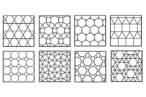 The 8 Semi-Regular Tessellations 3d Tessellation, Escher Tessellations, Geometric Quilts, Tessellation Patterns, Math Design, Architecture Blueprints, M C Escher, Blackwork Patterns, Art Painting Tools