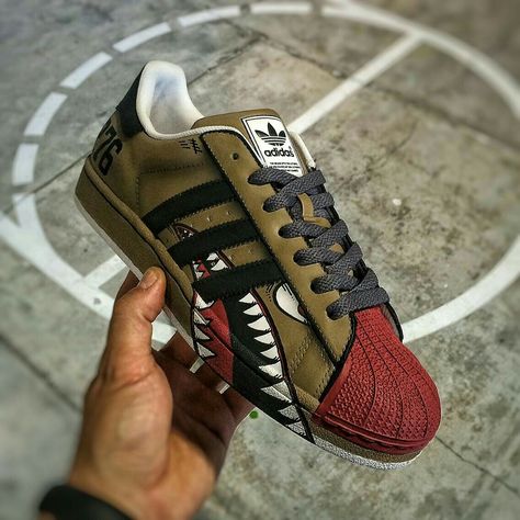 Custom Adidas Superstar, Custom Adidas, Adidas Nmd, Custom Sneakers, Sneakers Men Fashion, Adidas Superstar Sneaker, Custom Shoes, Sports Shoes, Suho