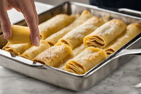 Dump and Bake Manicotti Pasta: Easy & Delicious Recipe Dump And Bake Manicotti, Baked Manicotti, Manicotti Pasta, Cheese Manicotti, Dump And Bake, Manicotti Recipe, Pasta Easy, 4 Ingredient, Easy Delicious Recipes