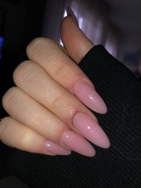 Long Almond Acrylic Nails Solid Color, Long Almond Pink Nails, Solid Pink Nails, Long Almond Acrylic Nails, Nails Care, Almond Acrylic, Solid Color Nails, Almond Acrylic Nails, Nails Inspo