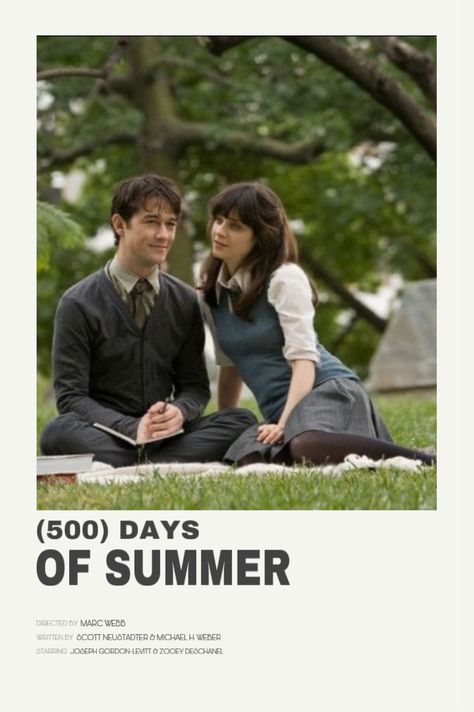 Minimalist 500 days of summer movie poster 100 Days Of Summer Movie, Minimalist Movie Posters, Polaroid Posters, 500 Days Of Summer, 500 Days, Summer Movie, Film Poster Design, Summer Poster, Film Posters Vintage