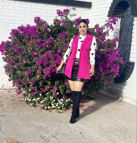 Chaleco Fucsia Outfits, Curvy Outfits, Women's Blazer, Fashion Inspo, Casual Outfits, Ootd, Plus Size, Blazer, Dresses