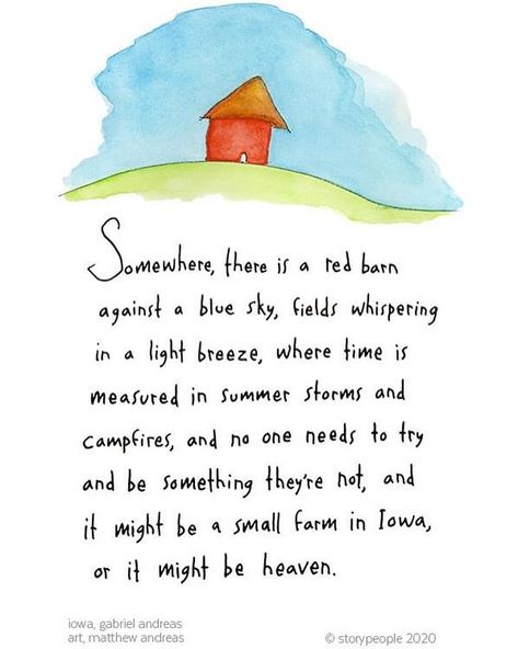 Summer Campfire, Iowa Farms, Classic Poems, Farm Pictures, Fun Mail, Story People, Summer Storm, Spiritual Words, 11x14 Print