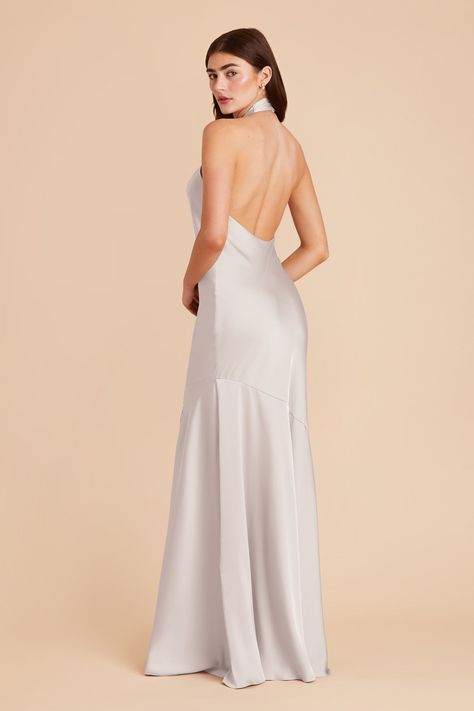 White Dresses For Sale, Charlotte York, Neutral Bridesmaid Dresses, Tuxedo Women, Halter Bridesmaid Dress, Bridesmaid Colors, Birdy Grey, Blue Bridesmaid Dress, Grey Bridesmaid Dresses