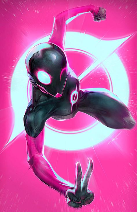 Radiant Pink #1 [Image] | Textless variant cover by Ivan Tao Radiant Pink Comic, Radiant Black Art, Spider Symbiote, Space God, Indie Icons, Radiant Black, Iron Cat, Female Ocs, Superhero Designs