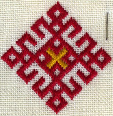 Medieval Arts & Crafts Russian Pattern, Medieval Embroidery, Bargello Needlepoint, Brick Stitch Pattern, Needlepoint Stitches, Hand Work Embroidery, Cross Stitch Borders, Folk Embroidery, Handwork Embroidery Design