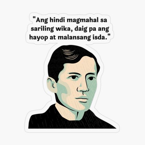 Get my art printed on awesome products. Support me at Redbubble #RBandME: https://www.redbubble.com/i/sticker/DR-Jose-Rizal-by-CatheBelan/50783875.O9UDB?asc=u Dr Jose Rizal Quotes, Dr Jose Rizal Drawing, Jose Rizal Drawing Easy, Jose Rizal Drawing, Jose Rizal Sketch, Jose Rizal Quotes, Pinoy Design, Dr Jose Rizal, Jose Rizal