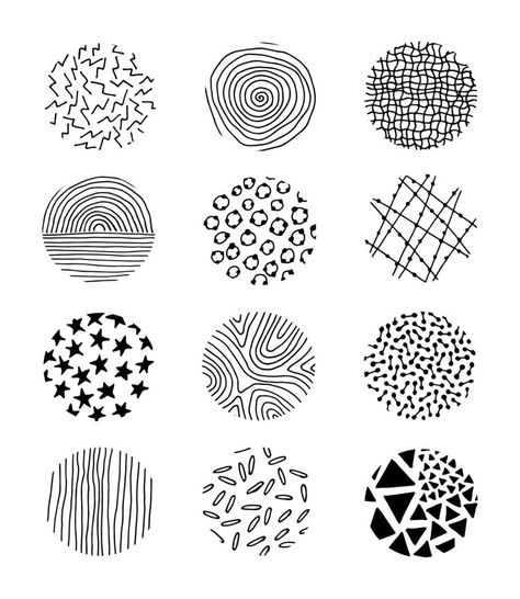 Set round hand drawn icons, lines, zigzags, dots. Vector silhouette of lines and geometric shapes, elements for design. Female Hip Hop Artists, Elements For Design, Drawn Icons, International Coffee, Minimal Shapes, Hand Drawn Icons, 2d Shapes, Vector Silhouette, Organic Lines