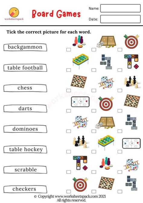 Board games vocabulary worksheets - worksheetspack Games Worksheet, Game Worksheet, Traditional Game, Esl Teaching Resources, Backgammon Table, Matching Worksheets, Kindergarten Worksheets Printable, Letter Worksheets, Vocabulary List