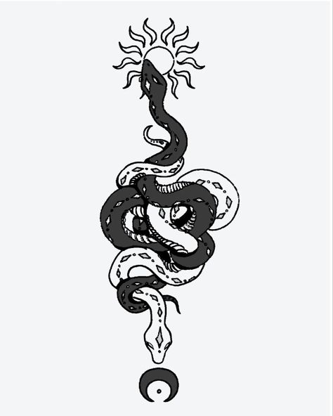 As Above So Below Snake Tattoo, Bull Snake Tattoo, Yin And Yang Snake Tattoo, Ying Yang Snake Tattoo, Sun And Moon Snake Tattoo, Yin Yang Snake Tattoo, Celtic Snake Tattoo, Goth Snake Tattoo, Crow And Snake Tattoo