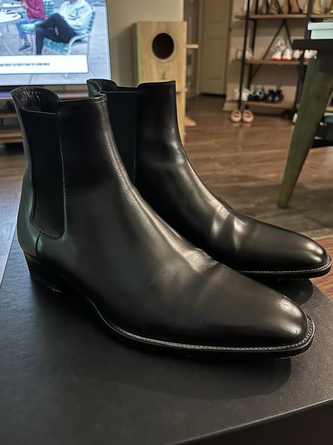 Saint Laurent Paris Saint Laurent Wyatt 30 Chelsea Boot (Smooth Black) | Grailed Yves Saint Laurent Men, Chelsea Boots Black, Shoe Bags, Saint Laurent Paris, Men's Footwear, Paris Saint, Us Man, Chelsea Boot, Boots Black