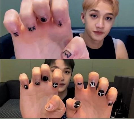 Skz Nails, Pop Nails, K Pop Nails, Idol Nails, Mens Nails, Asian Nails, Vintage Nails, Korean Nails, Pretty Gel Nails