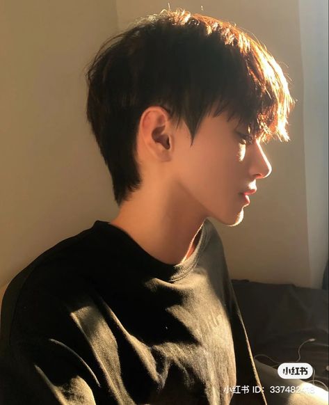 Wavy Haircuts Men Short, Asian Men Hairstyle Taper, Overgrown Two Block Haircut, Straight Hairstyles Asian, Korean Mullet Haircut, Two Block Mullet, Layered Asian Hair, Asian Mullet Haircut Men, Asian Male Haircut