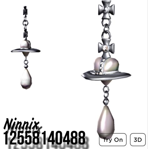 Earring Codes For Berry Ave, Berry Avenue Codes Accessories, Accessory Codes, Accessories Codes, Roblox Accessories, Silver Pearl Drop Earrings, Brookhaven Codes, Code Clothing, Code Wallpaper