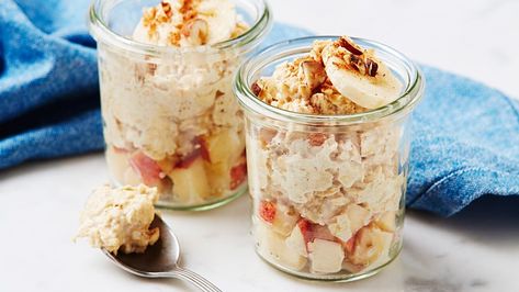 Breakfast Prep, Overnight Oats, Apple Recipes, Raw Food Recipes, Granola, Food Inspiration, Breakfast Brunch, Oats, Healthy Snacks