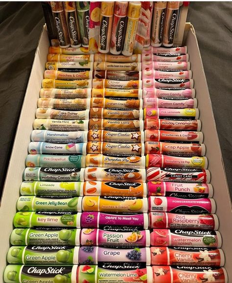 Lip Balm Collection Aesthetic, Chapstick Aesthetic, Chapstick Collection, Chapstick Lip Balm, Burts Bees Lip, Lip Balm Collection, Best Lip Gloss, Lip Gloss Collection, Flavored Lip Balm