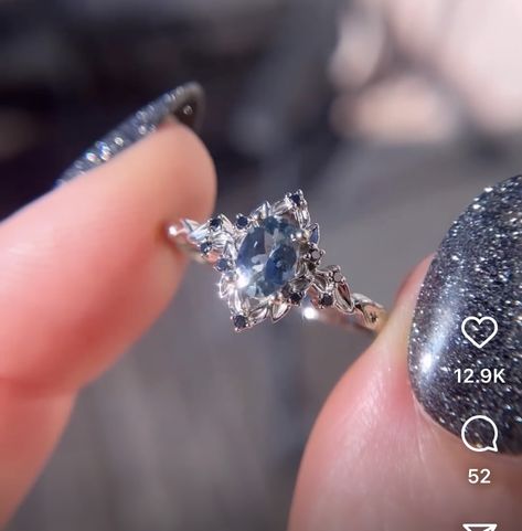 Quaint Engagement Rings, Whimsical Wedding Ring Silver, Silver Sapphire Engagement Ring, Fairytale Engagement Rings Silver, Fairy Wedding Rings, Whimsical Wedding Ring, Engagement Ring Blue Stone, Cute Promise Rings, Pretty Engagement Rings