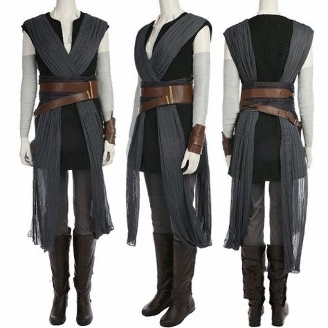 Rey The Last Jedi, Maleficent Costume Kids, Sith Costume, Disfraz Star Wars, Rey Costume, Jedi Outfit, Rey Cosplay, Jedi Cosplay, Jedi Costume