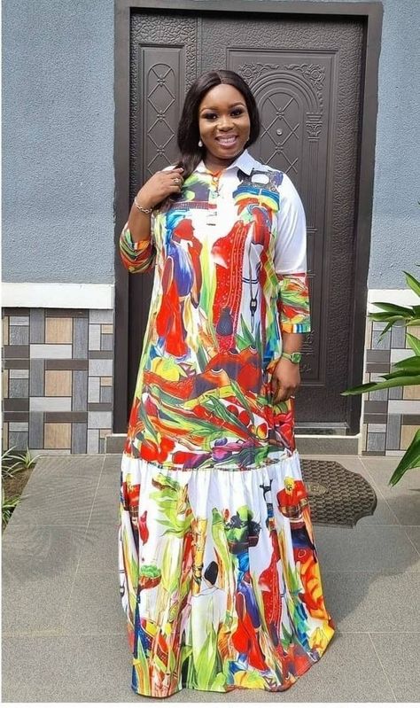 Chiffon Dress Casual Nigeria, Chiffon Maxi Dress Casual, Chiffon Dress Casual Classy, Chiffon Dress Casual, Maxi Dress Casual, African Fabric Dress, Long African Dresses, African Fashion Skirts, African Dresses Modern