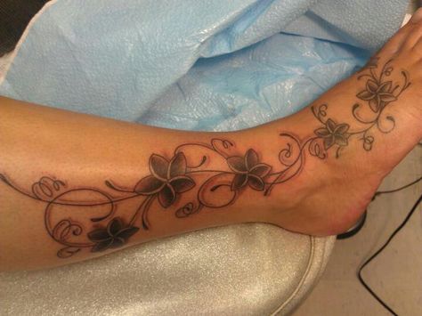 Combo foot and calf tattoo Butterfly Foot Tattoo, Tattoo Ankle, Butterfly Tattoo On Shoulder, Cherry Tattoos, Cross Tattoos For Women, Tattoo Pictures, Anklet Tattoos, Butterfly Tattoo Designs, Calf Tattoo