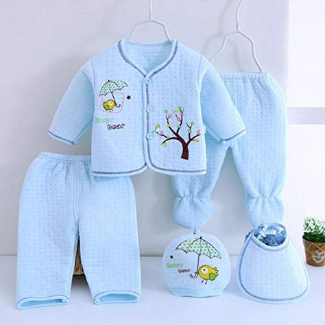 APYAcart Presents New Born Baby Winter Wear Keep Warm Baby Clothes 5Pcs Sets Cotton Baby Boys Girls Unisex Baby Fleece/Falalen or Flannel Suit Infant Clothes First Gift of New Baby (Blue, 0-3 Months): Amazon.in: Baby Baby Winter Wear, Winter Newborn, Baby Boy Clothes Newborn, New Born Baby, Newborn Sets, Boys Summer Outfits, Baby Warmer, Baby Outfits Newborn, Baby Winter