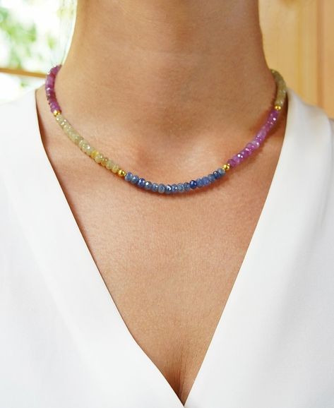 I take pride in mixing the most vibrant and unique beads and gemstones into my designs 🥰. Yet finding the right combination of stones is an ongoing task! But I absolutely love it—it's my favorite part of designing, knowing you've nailed it 😎⁠ ⁠ I have chosen the highest quality stones for this Tricolor Tourmaline Necklace, with 18k gold beads in the middle.⁠ ⁠ These colors perfectly match, and no stone is merely a supporting stone—each of them plays a leading role 💙. Tourmaline Necklace, Nailed It, My Favorite Part, Gold Beads, Tri Color, Tourmaline, 18k Gold, My Favorite, Beads