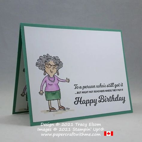 Stampin Up Birthday Cards, Gray Granite, Happy Birthday Design, Simple Birthday Cards, Hand Made Greeting Cards, Simple Birthday, Cherry Cobbler, Retirement Cards, Whimsy Stamps