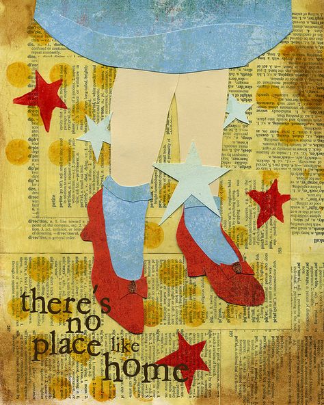 There's No Place Like Home, The Wonderful Wizard Of Oz, Books For Children, Yellow Brick Road, No Place Like Home, Over The Rainbow, Wizard Of Oz, Journal Inspiration, Altered Art