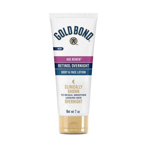 Gold Bond Age Renew Retinol Overnight Body & Face Lotion, With Retinol & Peptide Complex. Gold Bond Age Renew Retinol Overnight lotion is for everyday use on body and face

#affiliatelink Crepey Skin, Skin Collagen, Anti Aging Ingredients, Gold Bond, Face Lotion, Skin Care Moisturizer, Body Moisturizer, Hydrate Skin, Cocoa Butter