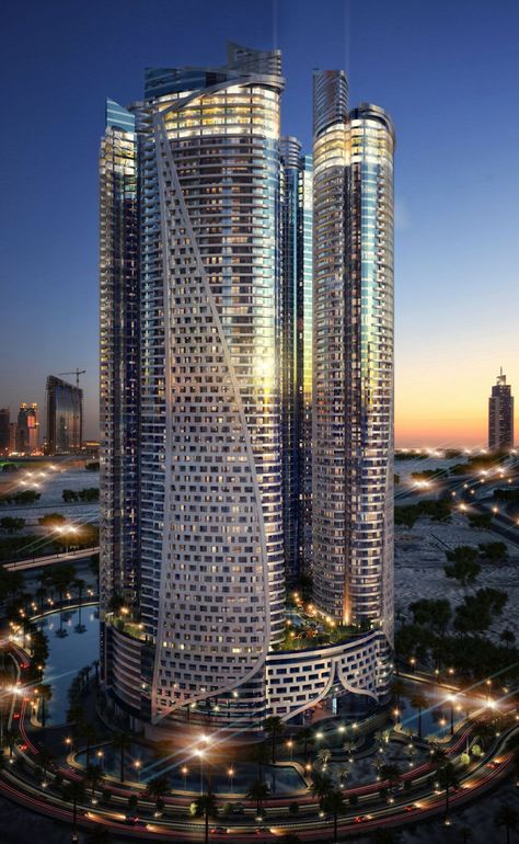 DAMAC Towers by Paramount Hotels & Resorts High Rise Buildings, Dubai Architecture, Building Aesthetic, Future Buildings, Modern Architecture Building, Tall Buildings, Skyscraper Architecture, Architecture Building Design, Hotel Architecture