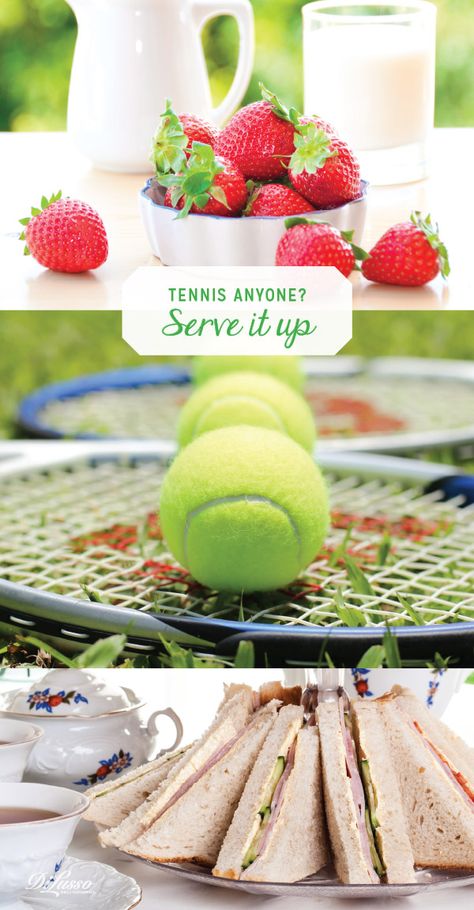 Tennis Match Appetizers, Tennis Match Food Ideas, Tennis Themed Food, Tennis Food Ideas, Tennis Party Food, Breakfast At Wimbledon Party, Wimbledon Party Food, Wimbledon Food, Tennis Party Ideas