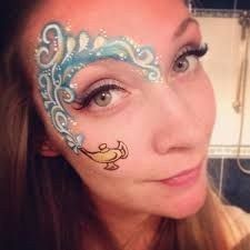 Jasmine Face Paint, Disney Face Painting, Princess Jasmine Party, Princess Face Painting, Aladdin Birthday Party, Aladdin Party, Jasmine Party, Jasmine Birthday, Paint Booth