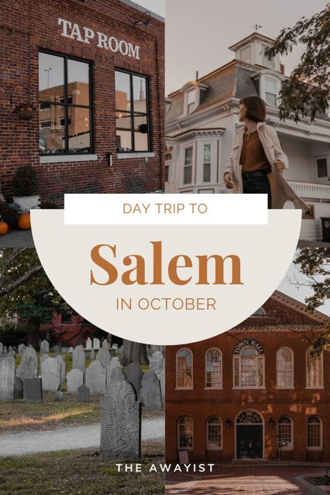 Day Trip Guide to Salem in October - The Awayist Halloween In Salem, Salem Massachusetts Travel, Things To Do In Salem, Day Trips From Boston, Brewery Taproom, Essex Street, Massachusetts Travel, Salem Witch Trials, Salem Massachusetts