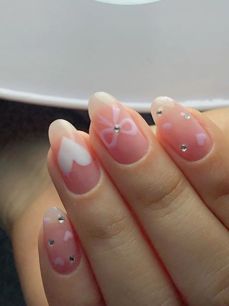 Nail Designs Non Acrylic Short Nails, Kid Nail Ideas Short, Uñas Coquette, Daisy Acrylic Nails, Uñas Aesthetic, Girls Nail Designs, Nails Love, The Audacity, Cute Simple Nails