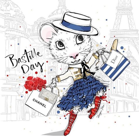 Claris on Instagram: “Happy  BASTILLE DAY Everyone!!! Xxxx 🐭 🇫🇷” Claris Mouse, Claris The Mouse, Megan Hess Illustration, Happy Bastille Day, Kerrie Hess, Weekend In Paris, Parisian Home, Paris Books, Megan Hess